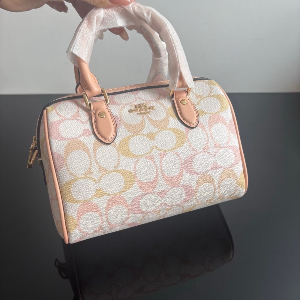 Coach Peach Sorbet Ombré Mini Satchel - Picture 3 of 9
